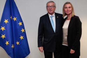 Jean Claude Juncker e Federica Mogherini